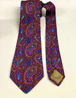 Vintage Purple Paisley Silk Tie Sacks Fifth Ave. Made In England