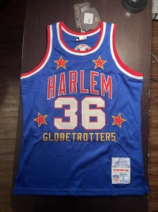 HARLEM GLOBETROTTERS MEADOWLARK LEMON #36 RINGS & CRWNS SEWN JERSEY LARGE NEU MIT ETIKETT - Bild 1 von 7