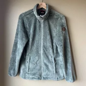 Gerry Everest Fleece Jacket Teddy Women’s Size M Full Zip Green Outdoor Hiking - Picture 1 of 14