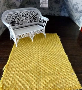 TAPPETO CASA DELLE BAMBOLE ITALIANO tessuto di design 1:12 9" x 6" Lee Jofa - Foto 1 di 1