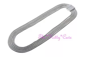 Long 5 Rangés Texturé Chaîne Industriel Style Tribal Argent Mat Magnétique - Picture 1 of 2