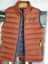 Patagonia Boys Down Sweater Vest Brown Navy Size 10 (05019B)