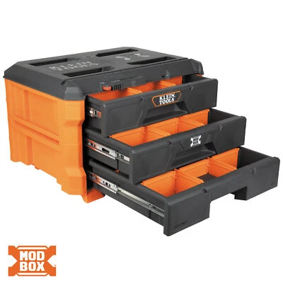 Klein Tools 54823MB MODbox Three Drawer Toolbox, Heavy-Duty Ball Bearing Slides - Image 1 of 4