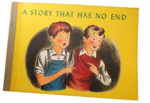 Eine Geschichte, die kein Ende hat 1953 Vintage Kindertaschenbuch wunderbares Einbandbild - Bild 1 von 8