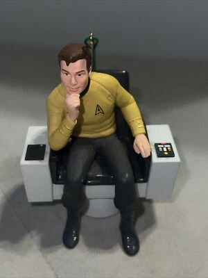 Star Trek Captain Kirk with Command Chair hanging Ornament 1995  - Image 1 of 4