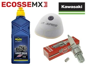 Kawasaki KX85 2001-2022 Air Filter Light Gear Oil Spark Plug Service Kit MX - Picture 1 of 7