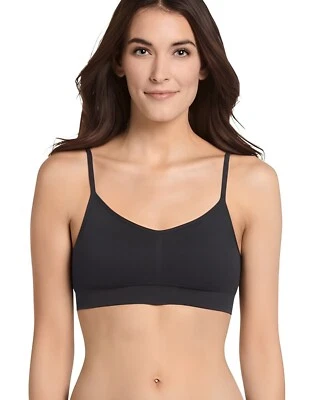 Jockey Modern Seamless Micro Stretch Cami Strap Bralette 2404-Black Sz-M - Image 1 of 4