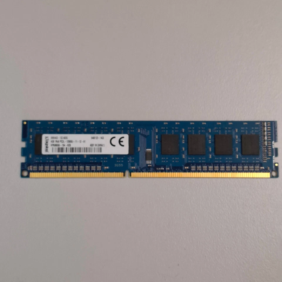 HP 4GB DDR3 RAM PC3-12800 1600MHz non-ECC Unbuffered CL11 DIMM HP698650-154 - Image 1 of 3
