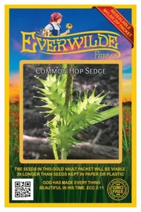 80 Common Hop Sedge Native Grass Seeds - Everwilde Farms Mylar Seed Packet - Picture 1 of 3