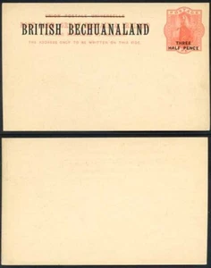 Postal extranjera roja británica de Bechuanalandia 1 1/2d O/P en QV 1d como nueva - Imagen 1 de 1