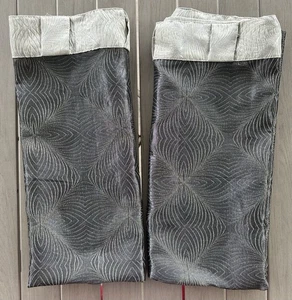2 Dainty Home Inc Curtain Panels Shimmery Silver Gray Rod Pocket 83”x35” - Picture 1 of 7
