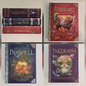 Cornelia Funke Lot All 3 Inkheart Trilogy Hardcovers Inkspell Inkheart Inkdeath - Picture 1 of 15