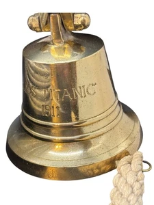 Brass Wall Mount 1911 RMS Titanic Hanging Ships Bell Bar Tavern Pub Decor - Picture 1 of 4