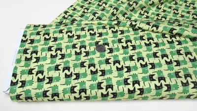 TIMELESS TREASURES (DEAR STELLA DESIGNS) Timeless Treasures quilt-craft fabric NIGEL CAT GEO auroral 2 yds (dlw-2911)Meow