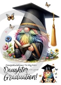 NEW To MY Daughter On Your Graduation Day  A5 Card & Envelope With Love - Picture 1 of 4