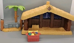 Fisher Price Little People Nativity Stable Manger 2002 Palm Tree 2005 - Picture 1 of 9