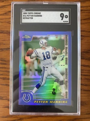 2000 Topps Chrome #16 Peyton Manning Refractor SGC 9 Mint - Image 1 of 4
