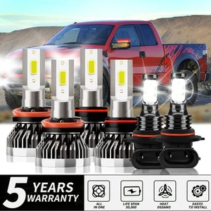 For Ford F-150 2015-2023 LED Headlight Hi/Lo Beam Fog Light Combo Bulbs 10000lm - Imagen 1 de 11