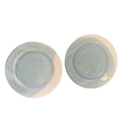 "Plato de ensalada Anthropologie 2 8"" gres azul craquelado" Foto 1 de 4