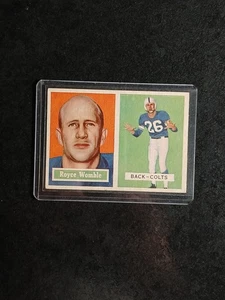 Vintage 1957 Topps Royce Womble #86 NFL Baltimore Colts Football Card EX - Foto 1 di 12