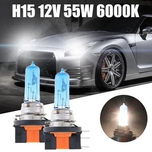 Light Bulbs Halogen Bulbs Glass H15 MT/manual Super White 55W/12V/24 (A) - Picture 1 of 11