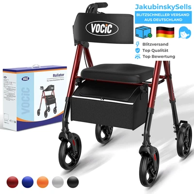 VOCIC Rollator Faltbar und Leicht mit Sit,Rollatoren Schmal für Wohnung,Rolla... - Bild 1 von 4