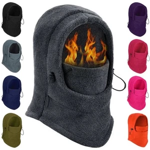 Winter Thermal Fleece Balaclava Ski Face Mask Cold Weather Neck Warm Scarf Hood - Picture 1 of 22