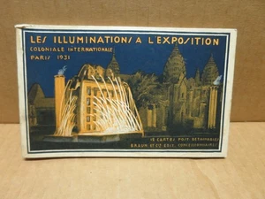PARIS EXPOSITION COLONIALE INTERNATIONALE 1931 carnet de 12 cartes illuminations - Picture 1 of 3
