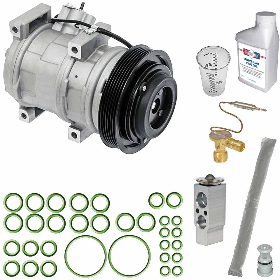 For Acura MDX Honda Pilot Ridgeline Omega AC Compressor w/ A/C Repair Kit DAC - Image 1 of 1