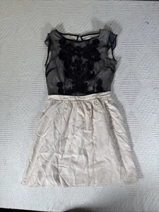 REISS KneeHigh Dress Beige and Black Size UK8 - Picture 1 of 15