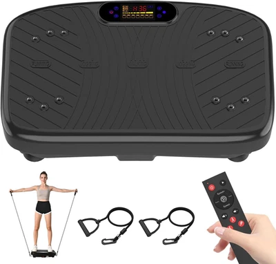 Vibration Plate Exercise Machine, Easy-to-carry vibration plate, Jet Black - Image 1 of 4