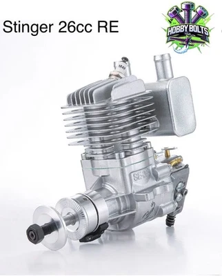 Stinger 26cc RE Model RC plane 2Stroke Gas Engine With Exhaust. RCGF Hobby Bolts - Image 1 of 4