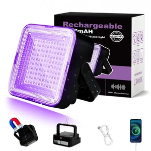 LED Black Ligh,Rechargeable 5000mAh 120 UV led, IP65 Waterproof & Magnetic, L... - Picture 1 of 8