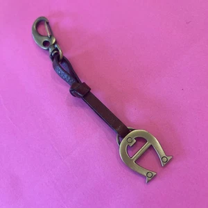 Vintage Aigner Schlüsselanhänger Schlüsselring Leder Metall Anhänger Geldbörse Anhänger Tasche 70er - Bild 1 von 6