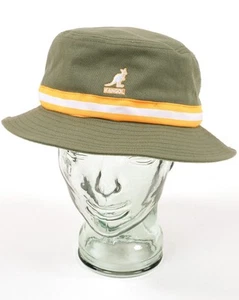 Kangol Stripe Lahinch Hat Oil Green - Picture 1 of 2