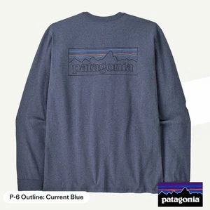 Patagonia Herren Longsleeve 6 Logo Responsibili Tee Current Blau Gr. S 38518 Neu mit Etikett - Bild 1 von 3