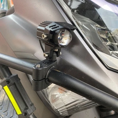 LED Headlight Clamp Brackets Mount Kit for Motorcycle Tubes Fits Multiple Sizes - Image 1 of 4
