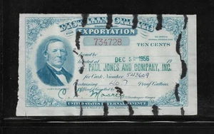 US Revenues: Taxpaid Distilled Spirits/Export; Series of 1940; 10c, Used - Imagen 1 de 2