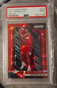 2018/19 TROY BROWN PRIZM RED CRACKED ICE ROOKIE PSA 9 - Picture 1 of 2