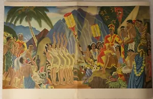ROYAL HAWAIIAN MENÜ MATSON LINES KÜNSTLER EUGENE SAVAGE - Bild 1 von 9