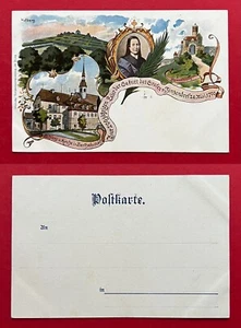 AK BERTHELSDORF bei Herrenhut um 1900 Kirche und Graf von Zinzendorf ( 119095 - Bild 1 von 1