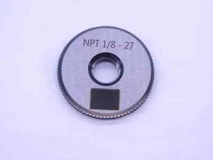 NEW 1/8 27 NPT L1 3 STEP PIPE THREAD RING GAGE .125 .1250 N.P.T. NATIONAL TAPER - Picture 1 of 2