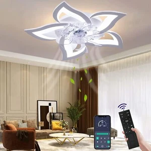 60W Deckenventilator mit Beleuchtung Fernbedienung LED Deckenlampe Schlafzimmer - Bild 1 von 15