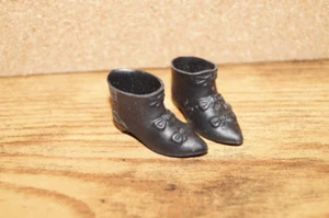 Vintage Original 1960's Horsman MARY POPPINS Doll BLACK Shoes / BOOTS ~ VGUC - Picture 1 of 1