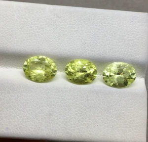 Fabulous (Unheated) natural chrysoberyl oval cut gemstone 3 pieces 4.50 carat - Picture 1 of 5