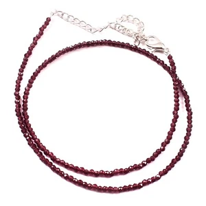 Red Ruby Beads , Faceted Ruby Beads, Rondelle Beads , Gemstone Handamde Necklace - Picture 1 of 3