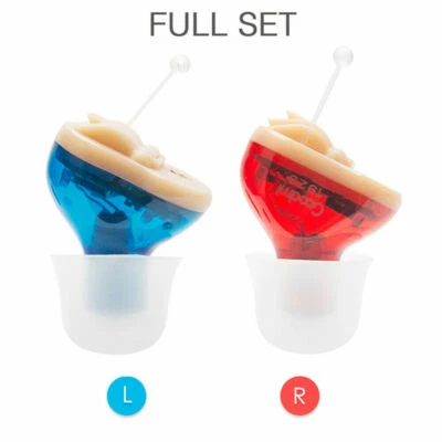 Mini Black Invisible Digital Hearing Aids CIC Sound Voice Amplifier Enhance - Image 1 of 4