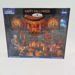 White Mountain Puzzle Happy Halloween 1000pcs by Dominic Davison NEW SEALED BOX - Picture 1 of 12