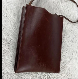 HERMES Leather Shoulder Bag Onimetu Stitch Brown - Picture 1 of 10