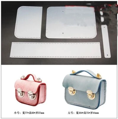 Plastic Sewing Bag Pattern- Small Briefcase Purse Bags DIY Patterns PVC Template - Image 1 of 4